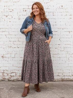 Super Cute Dresses by Ringger Hinterland Floral Maxi Dress XL 1X Cottagecore